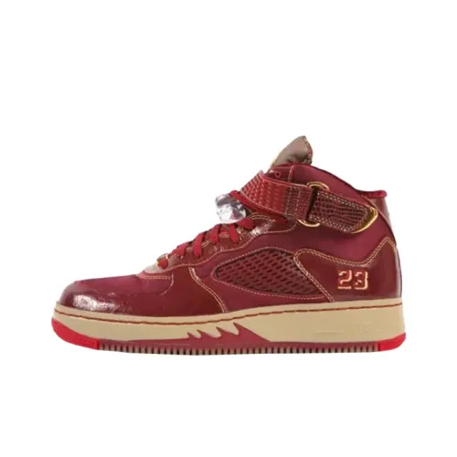 Jordan Air Джордан Fusion 5 Винтажные баскетбольные кроссовки Мужской Красный