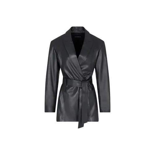 EMPORIO ARMANI FW25 Кожа Куртка Женская