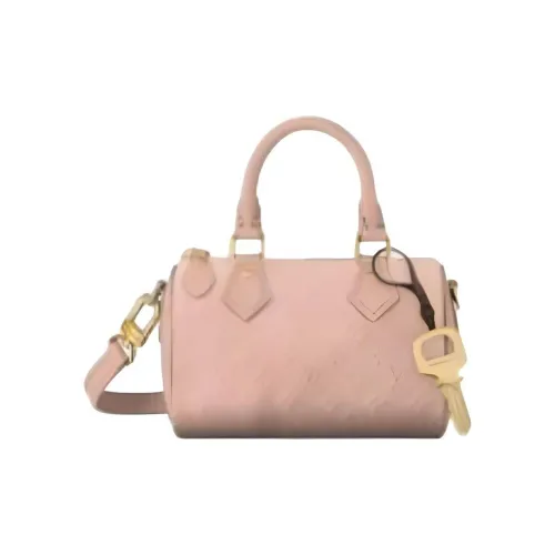 LOUIS VUITTON Speedy Телячья кожа Подушка Сумка Сумка через плечо Мини Сумка Женская Розовая