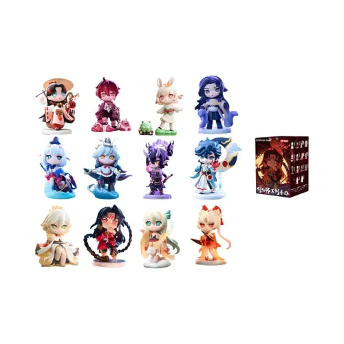 POP MART Onmyoji Characters ONMYOUJI Коллекция Слепые коробки Один Mystery Коробка Целая коробка 12 шт