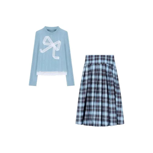 SKYA Синий Женские Комплекты с Юбкой