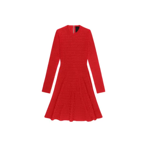 Givenchy SS23 Длинное платье с длинным рукавом женское красное