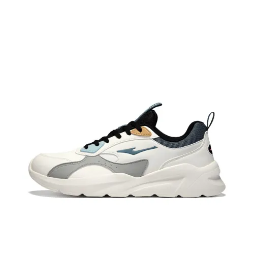 Erke Sports Life Collection Беговые кроссовки Низкий топ Микрокристалл Белый Джет Черный Бетон Серый Мужской