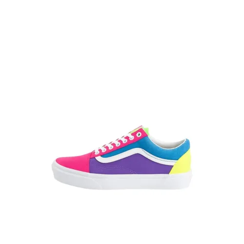Vans Old Skool Детские Скейтбординги Розовый Фиолетовый Синий Детский