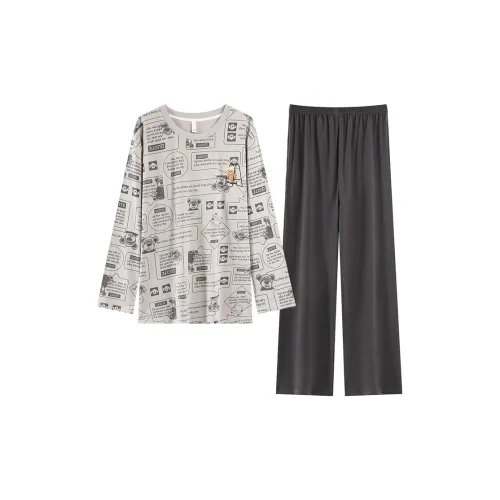 MADALLO Light Gray Men's Pajama Sets