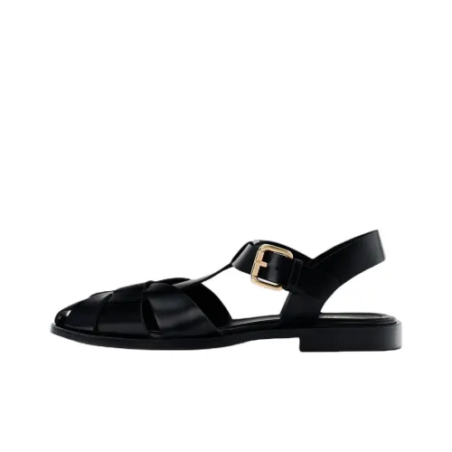 ZARA Римские Сандалии Черные Женские