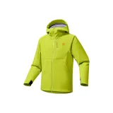 Неоновый зеленый, красный логотип