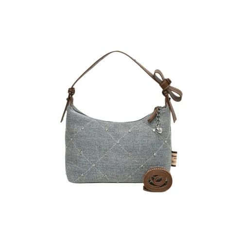 MARKANGARO Denim Crossbody Portable Regular Women's Brown Silver MARKANGARO Деним Через плечо Портативный Регулярный Женский Коричневый Серебряный