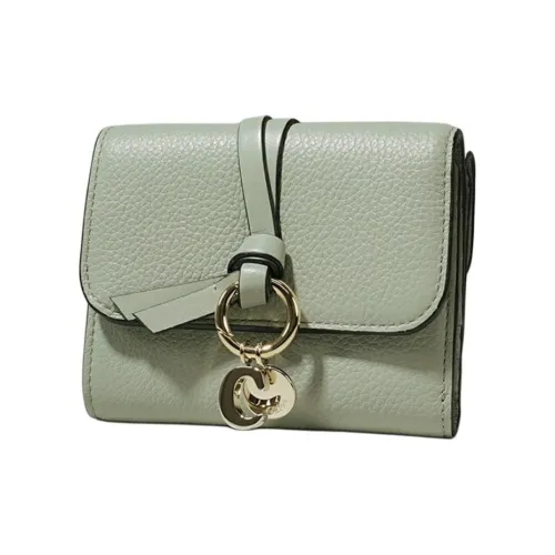 Chloe Alphabet Телячья кожа Кошелек Мини Женские Морская трава Цвет