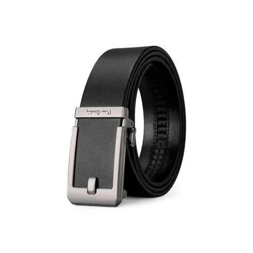 PIERRE CARDIN Ремни из крупнозернистой текстуры коровьей кожи Мужской Черный 3,5 см