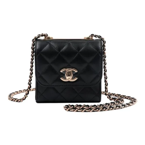CHANEL Trendy cc Lambskin Сумка через плечо Мини Женская Черная