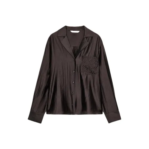 ZARA ZW Series Коричневые Женские Рубашки