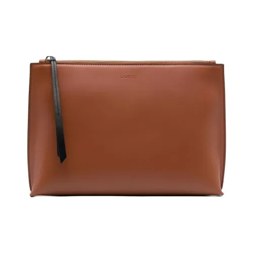 Lanvin Клатч из коровьей кожи мужской коричневый