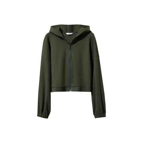 AMII Армейский зеленый Женский Короткий Пальто