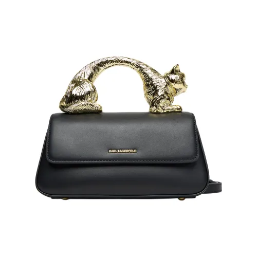 Karl Lagerfeld Кожа Сумка через плечо Сумка Маленькая Унисекс Черная