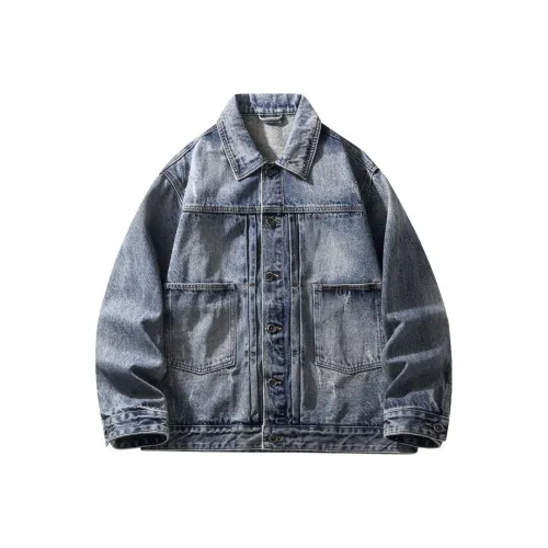 HZWH Синий Мужской Джинсовые Куртки