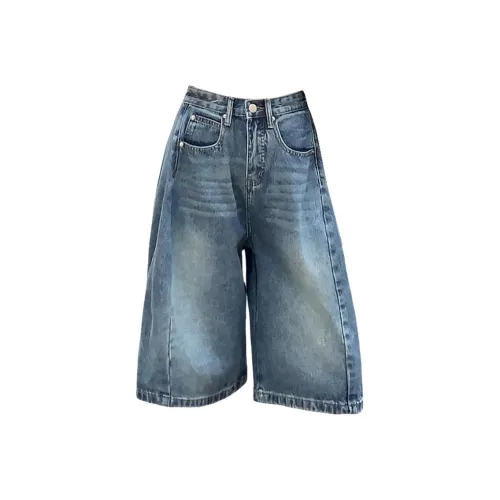 NIUXIAOMO Blue Women's Denim Shorts NIUXIAOMO Синий Женские Джинсовые Шорты