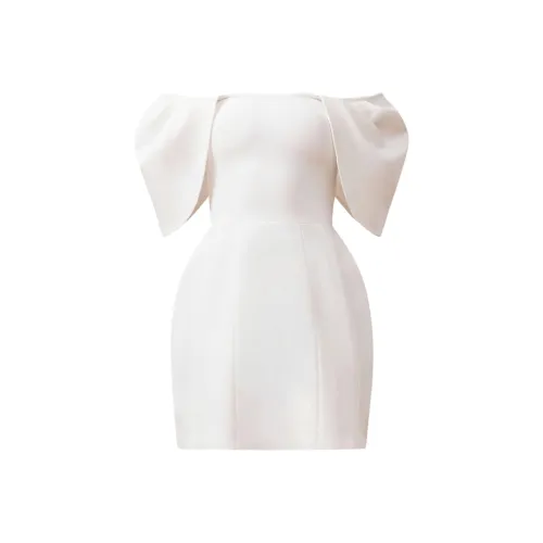 ELLIATTCOLLECTIVE Fiona Off The Плечо Мини Платье Короткий Рукав Платье Женские