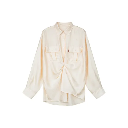 UOOYAA Бежевые Женские Рубашки