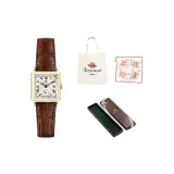 Золотой циферблат, коричневый ремешок [коробка + холщовая сумка + шелковый шарф]