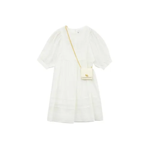 SUNTOMORROW Платье 2025 Лето Белый Подростки