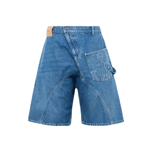 JW Anderson Blue Men's Denim Shorts JW Anderson Синие мужские джинсовые шорты