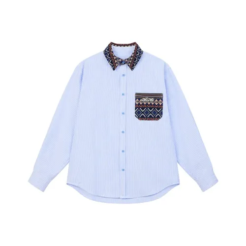 A Chock Синий Унисекс Рубашки