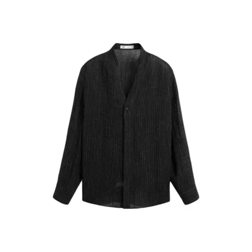 ZARA Мужские черные рубашки