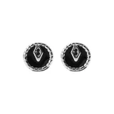 Черный Змея к Дракону Серьги-гвоздики (1 пара)