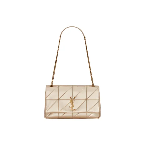 SAINT LAURENT Jamie Телячья кожа Сумка через плечо Женская Светло-золотая