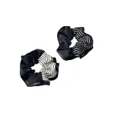 Черный и Бежевый Полосы Буква Резинка для волос