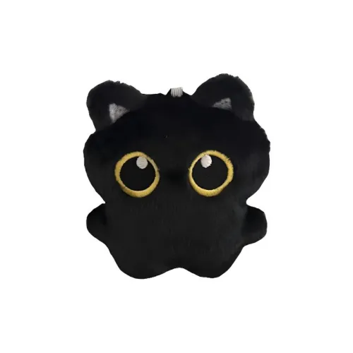 AECELI Soft and Cute Черный Кот с Большими Глазами Кукла Плюшевая Подвеска 9 см Высота