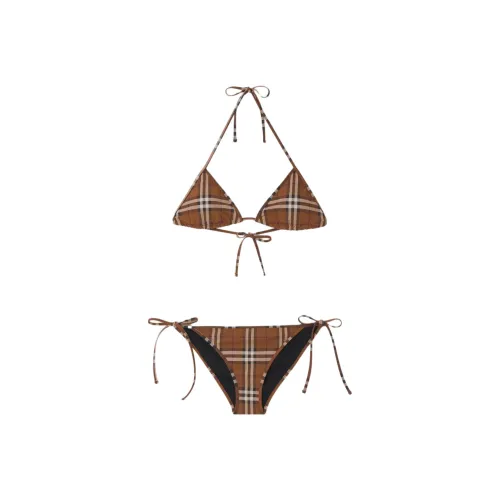 Burberry Темно-коричневый березовый цвет Женские бикини