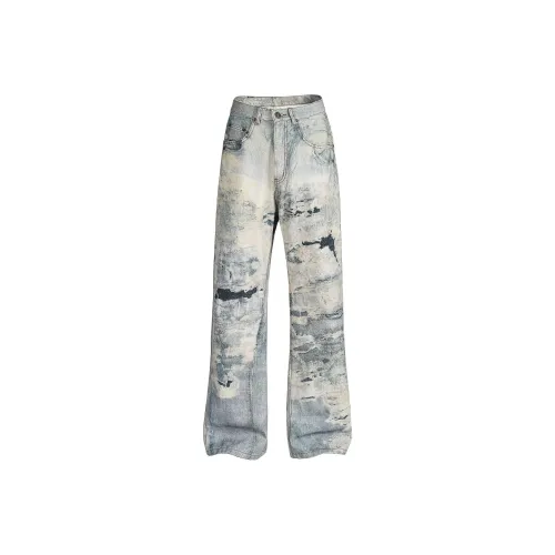 SINKACME Light Blue Men's Jeans SINKACME Светло-голубые мужские джинсы