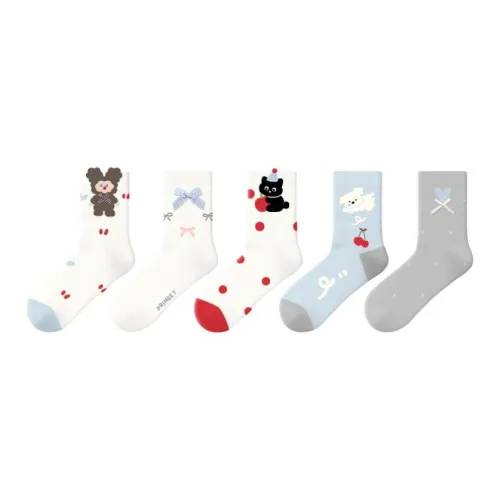 PRIMEET Носки Crew Женские упаковка из 5 пар