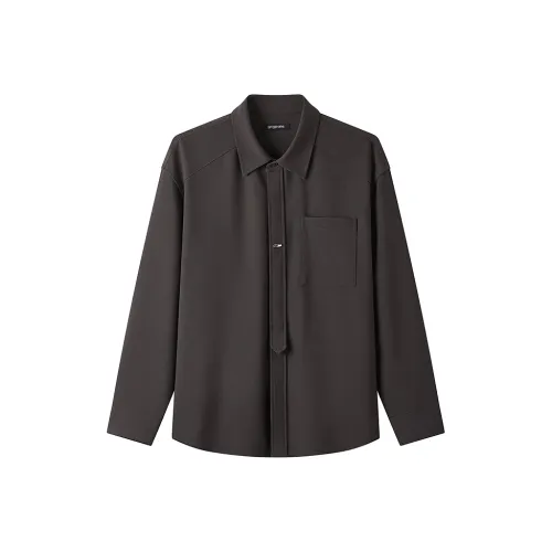 Gxg Jeans Темный кофейный Мужские рубашки