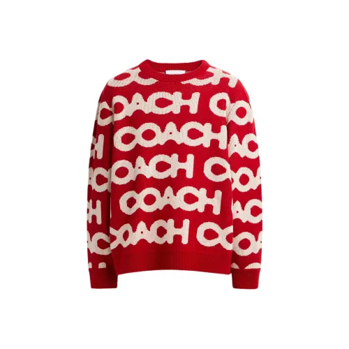 COACH Red Men's Sweaters COACH Красные Мужские Свитера