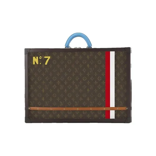 LOUIS VUITTON Soft Coated Canvas Storage Box Women's Brown