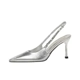 Серебряный [Высота каблука 8 см]