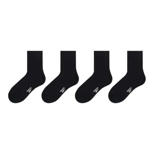 Reebok [4 Pack] Черные мужские носки до икры MID