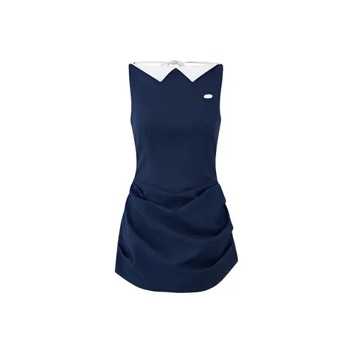 KYKW Темно-синий женский платье без рукавов