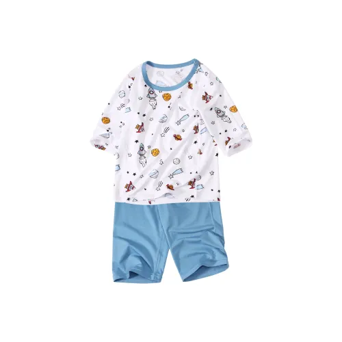 Dorsill Детская пижама тонкая с короткими рукавами домашняя одежда лето для мальчиков и девочек