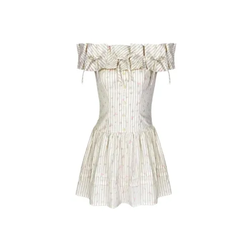 Girly Fancy Club Бежевый Абрикос Женские Платья с Короткими Рукавами