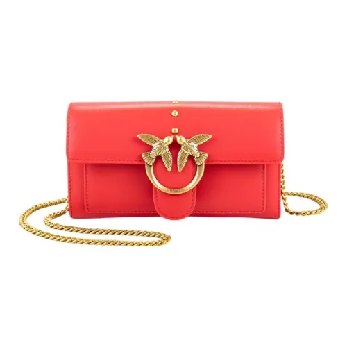 PINKO SIMPLY Коровья кожа Swallow Сумка Кошелек Сумка через плечо Сумка на плечо Женская Красная