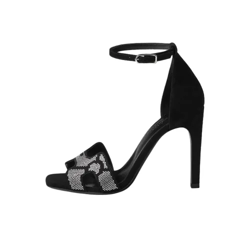 HERMES Joy One Sandals Strap 10,5cm Women's Black