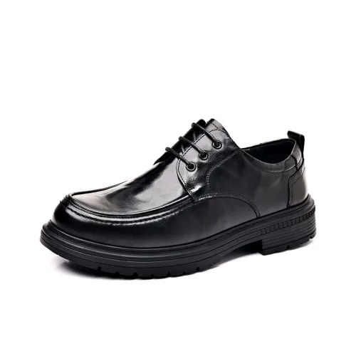 Водолей Повседневные кожаные туфли Мужские Черные