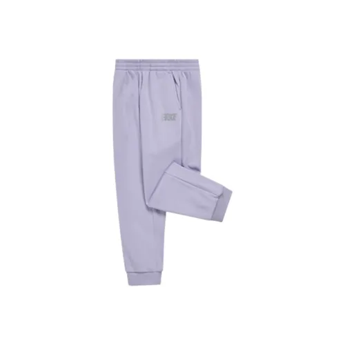 Детский возраст 3-7 лет ERKE KIDS Вязаные тренировочные штаны с лотосовым корнем фиолетового цвета