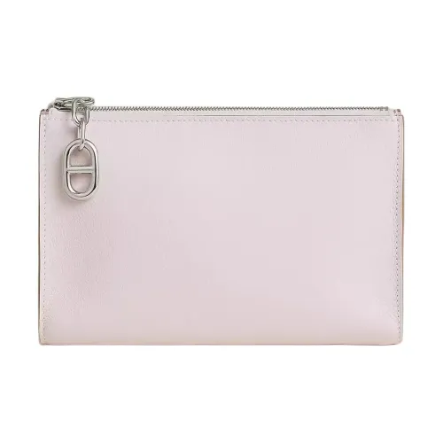 HERMES Zipengo Evercolor Телячья кожа Пенал Косметичка Женская 09 Розовый Фиолетовый Бледный Мечтательный Фиолетовый