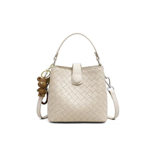 Crtnzo Kroez Коровья кожа Сумка Стандартная Женская Экрю Винный Кофейный