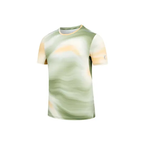 QIAODAN Sports Life Collection Рубашка Мужская Зеленая Моранди с принтом